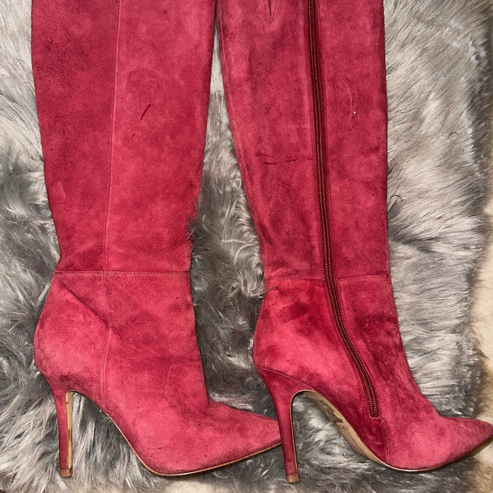 Red Suede Aldo Boots size 6